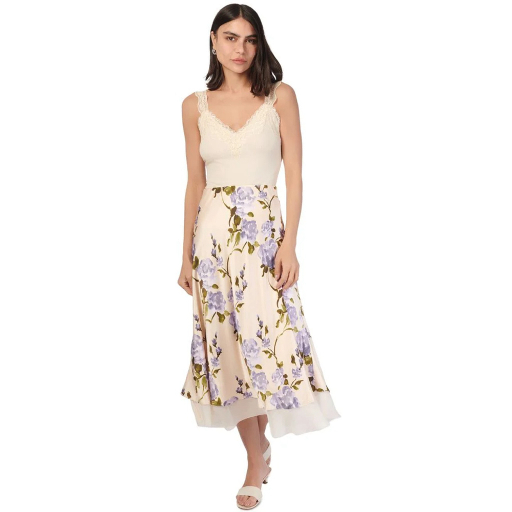 Cami NYC Genoa Silk Midi Skirt XS Moonflower Floral - Picture 16 of 16